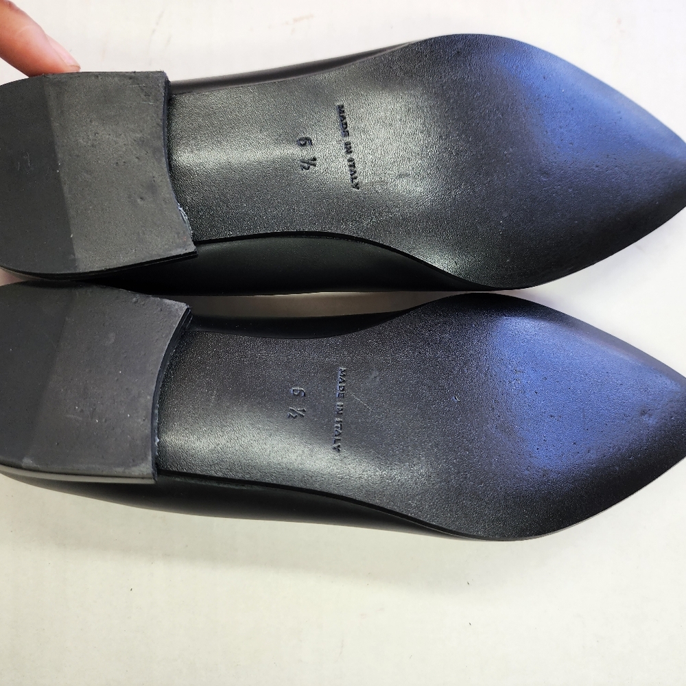 Everlane Elegant Leather Black and White Loafers 6.5 - Picture 8 of 9